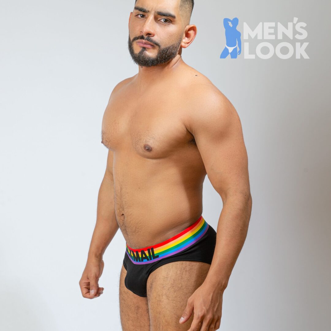 Brief Jockmail Pride Negro