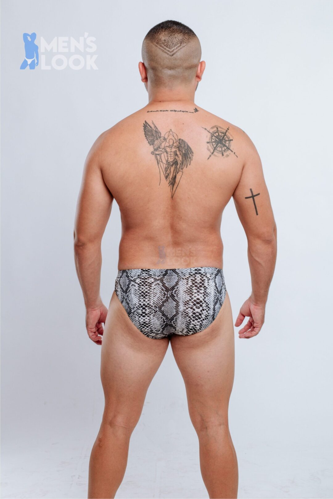 Bikini Bodywear Animal Print Snake Gray - Image 3