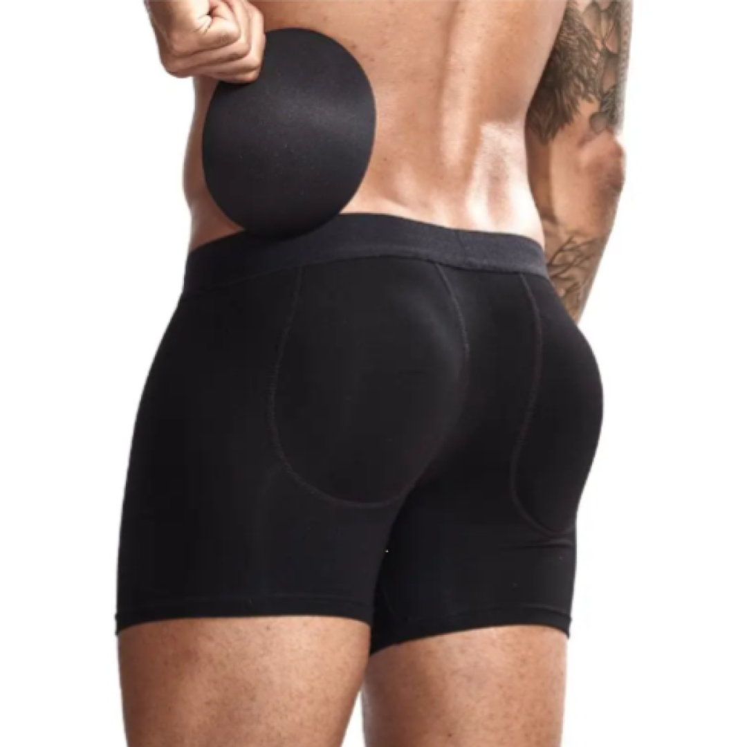 Boxer Jockmail Negro Elevador Gluteos