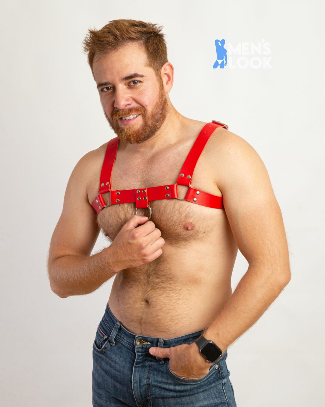 Arnes de Cuero Rojo