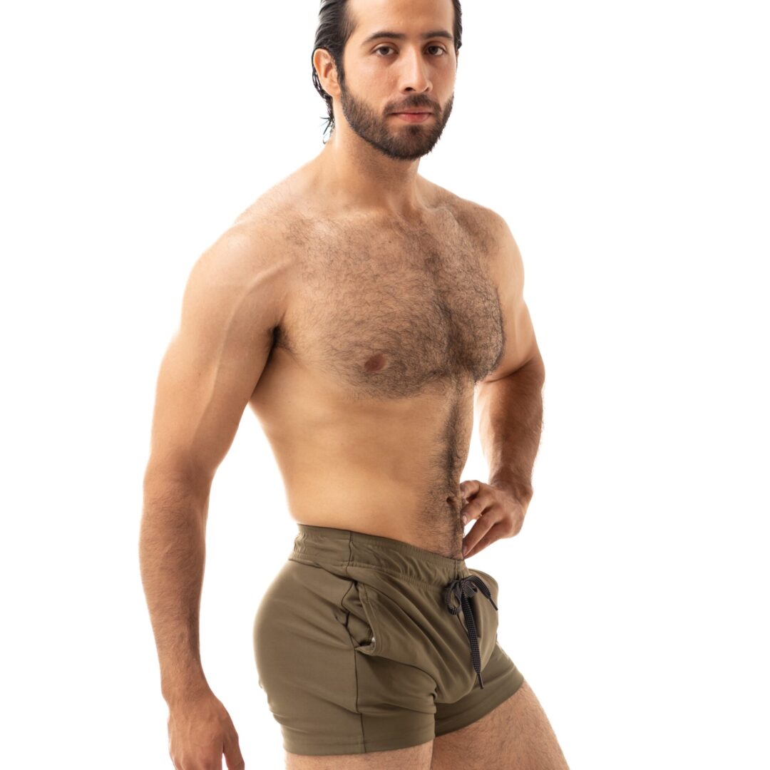 Short Men's Look Sport Licra Verde Militar