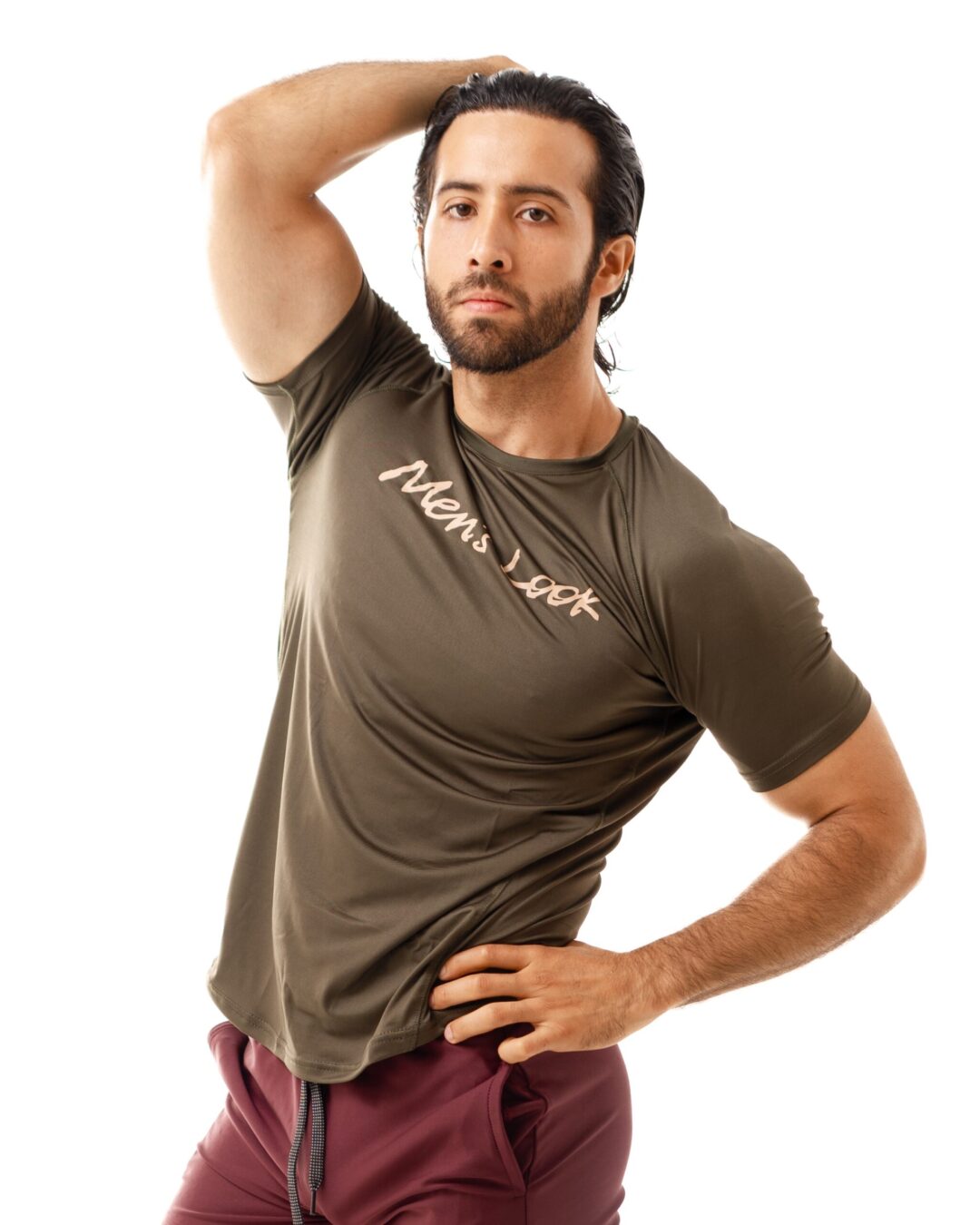 Playera Men's Look Sport Verde Militar - Image 2