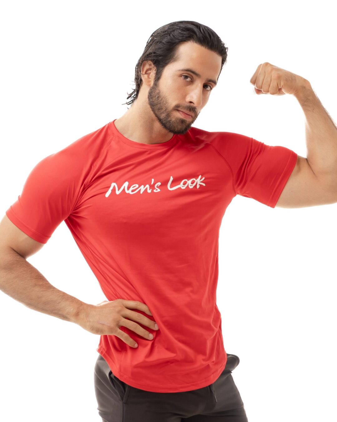 Playera Men's Look Sport Roja - Image 2