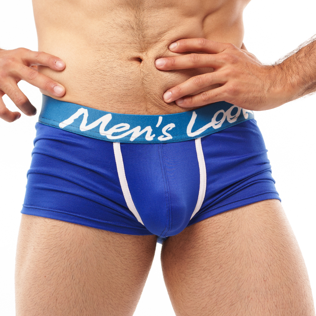 Boxer Mens Look Liso Azul Rey