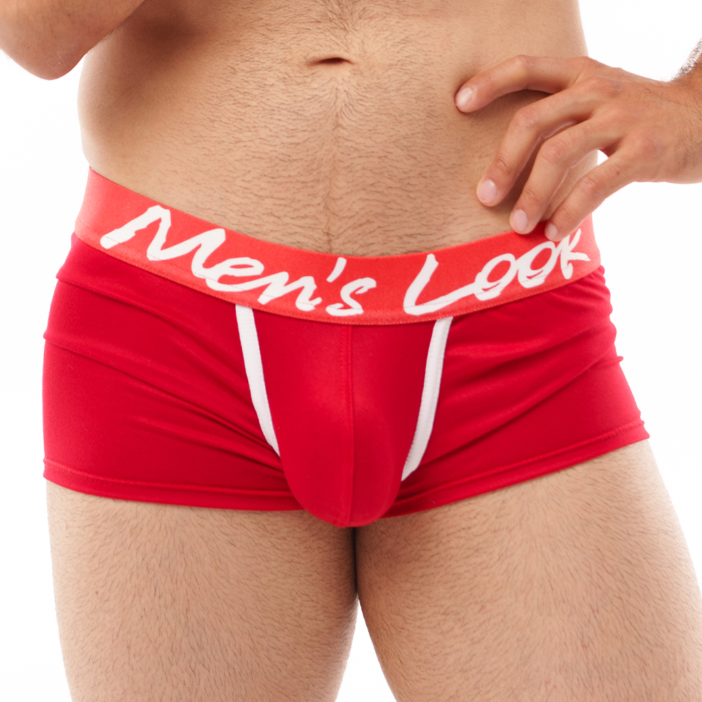 Boxer Mens Look Liso Rojo