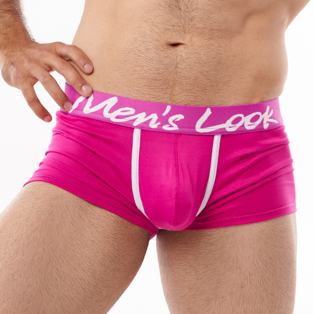 Boxer Mens Look Liso Rosa