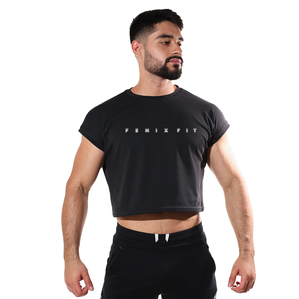 Crop Top Fenix Fit Italia Negro