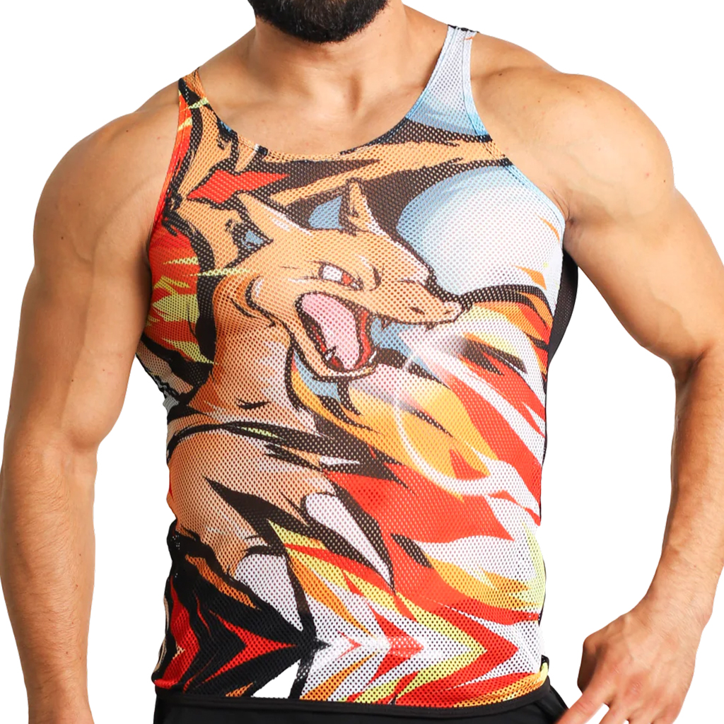 Playera Fenix Fit Tela Red Pokemon Charizard