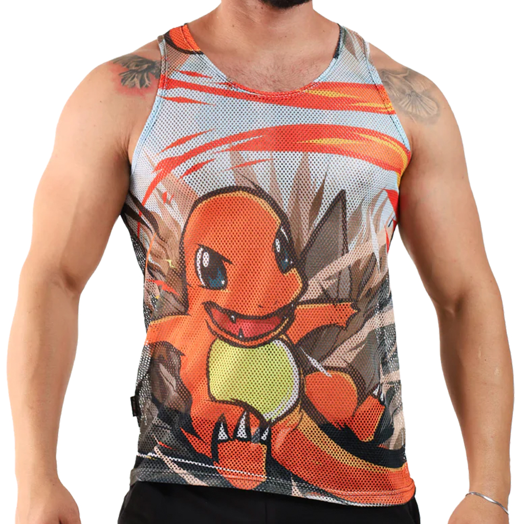 Playera Fenix Fit Tela Red Pokemon Charmander