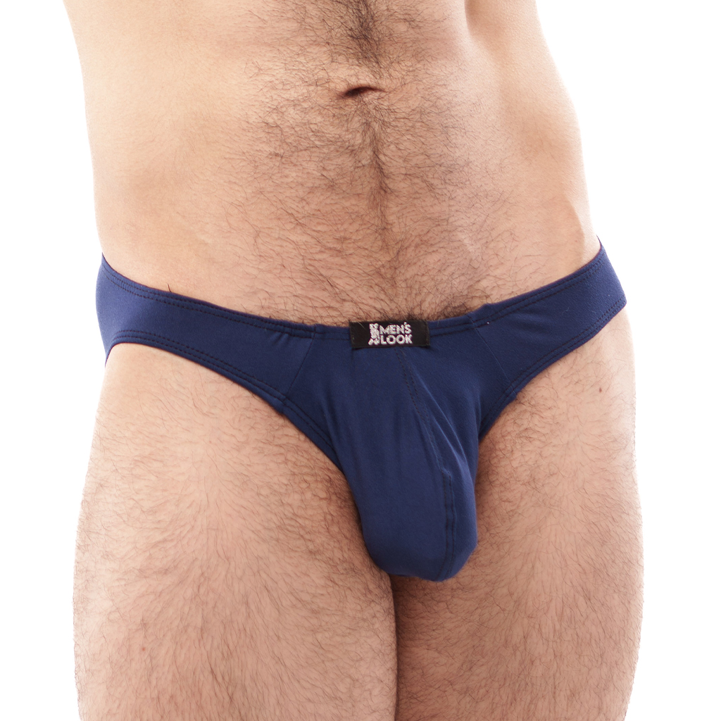 Bikini Mens Look Frente Tanga Azul Marino