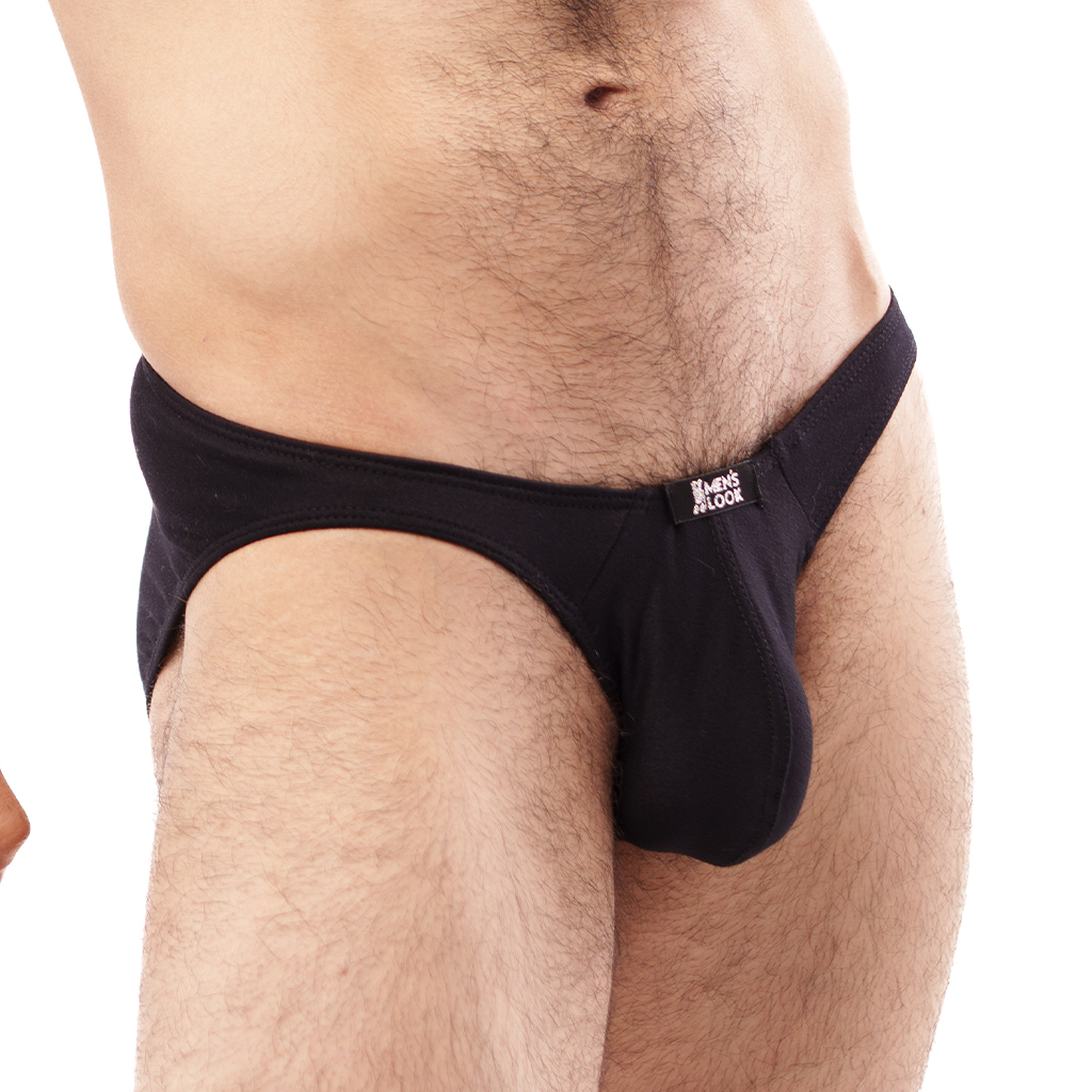 Bikini Mens Look Frente Tanga Negra