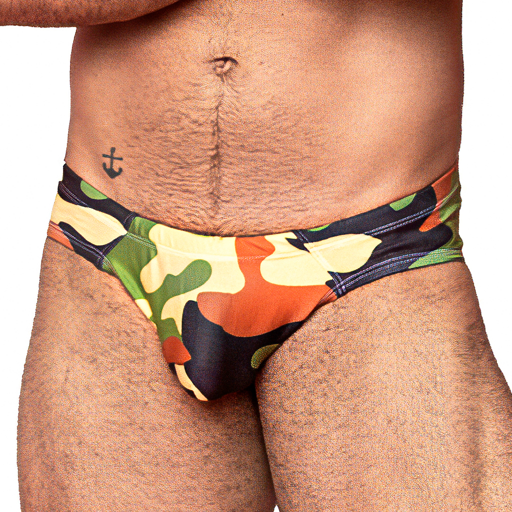 Bikini Mens Look Camuflaje Militar