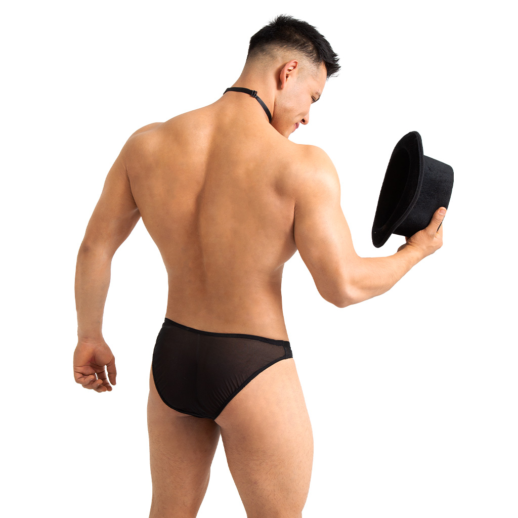 Bikini Lenceria Mesh Negro (Unitalla)