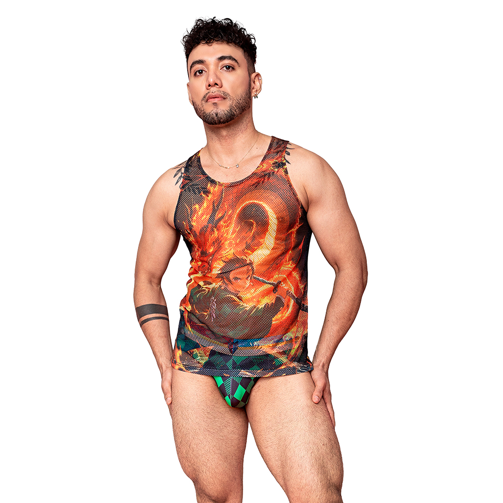 Playera Tela Red Demon Slayer Tanjiro