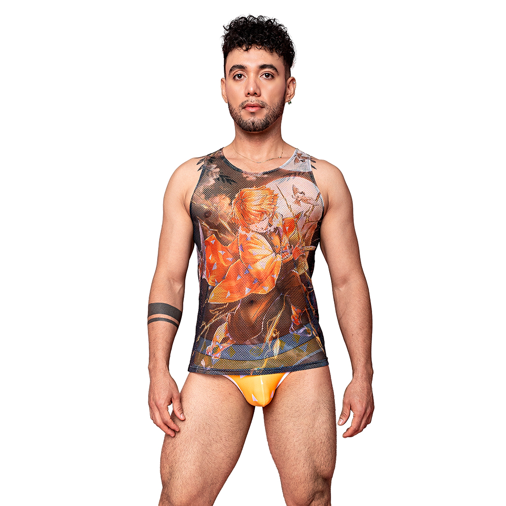 Playera Tela Red Demon Slayer Zenitsu