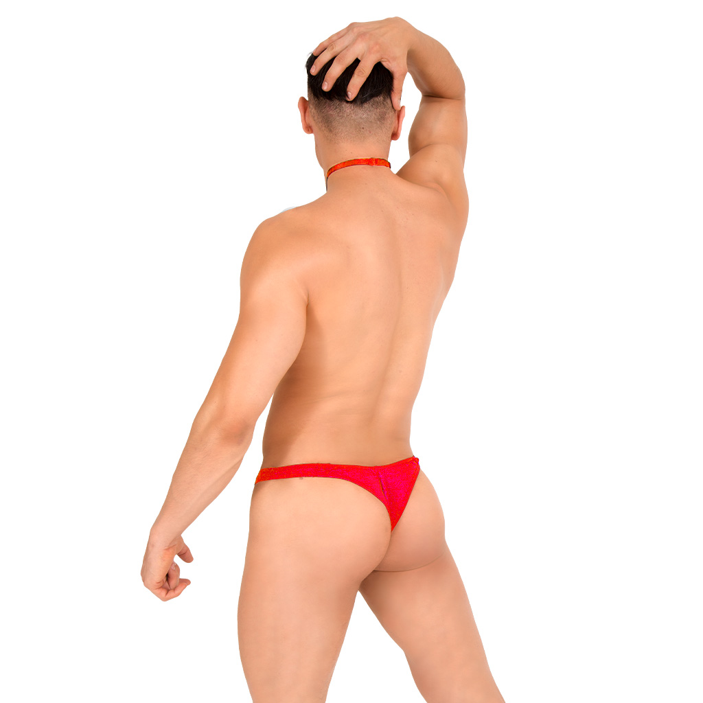 Tanga Lenceria Brasileña Licra Roja (Unitalla)