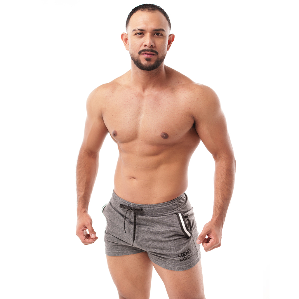 Short Mens Look Corto Gris Oxford