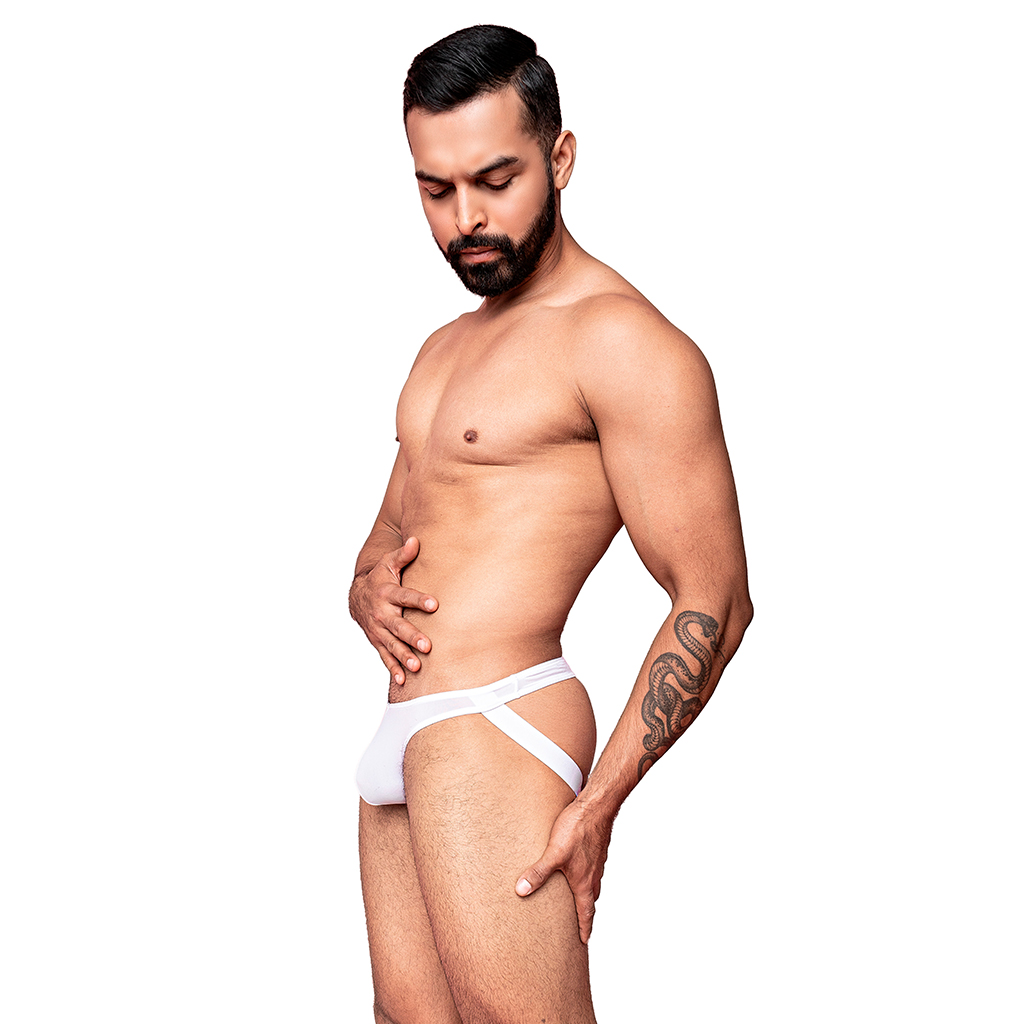 Tanga Suspensorio Jockmail Blanco - Image 4