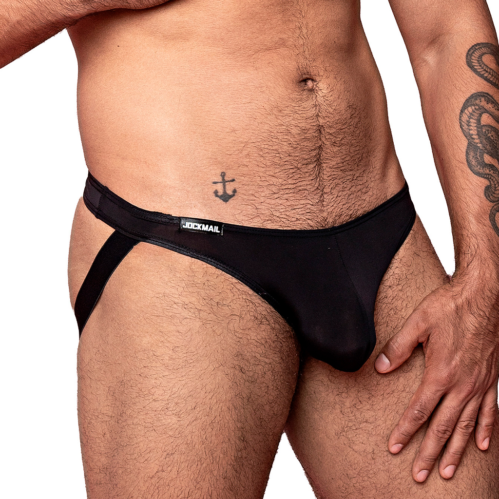 Tanga Suspensorio Jockmail Negra