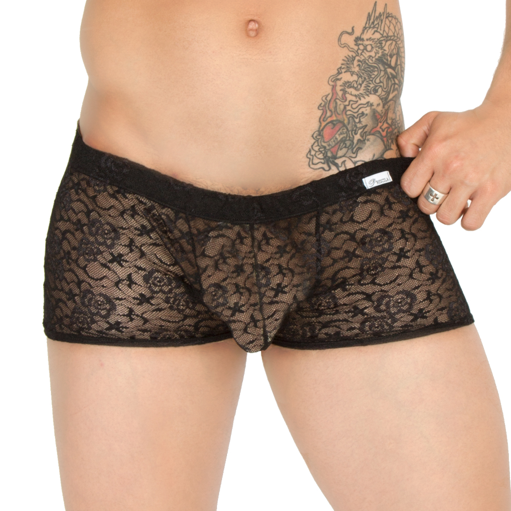 Boxer Lenceria Encaje Negro