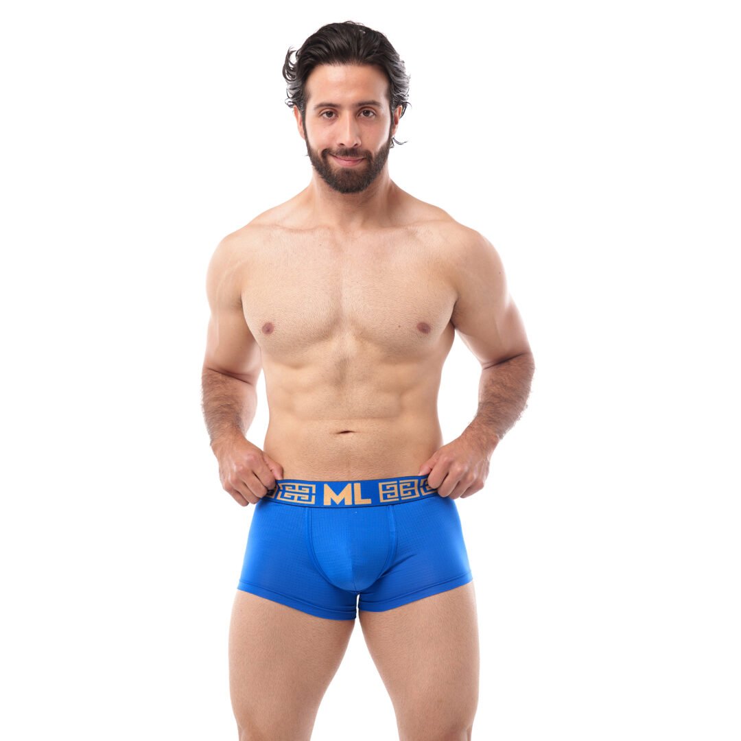Boxer Mens Look Grecas Azul Rey