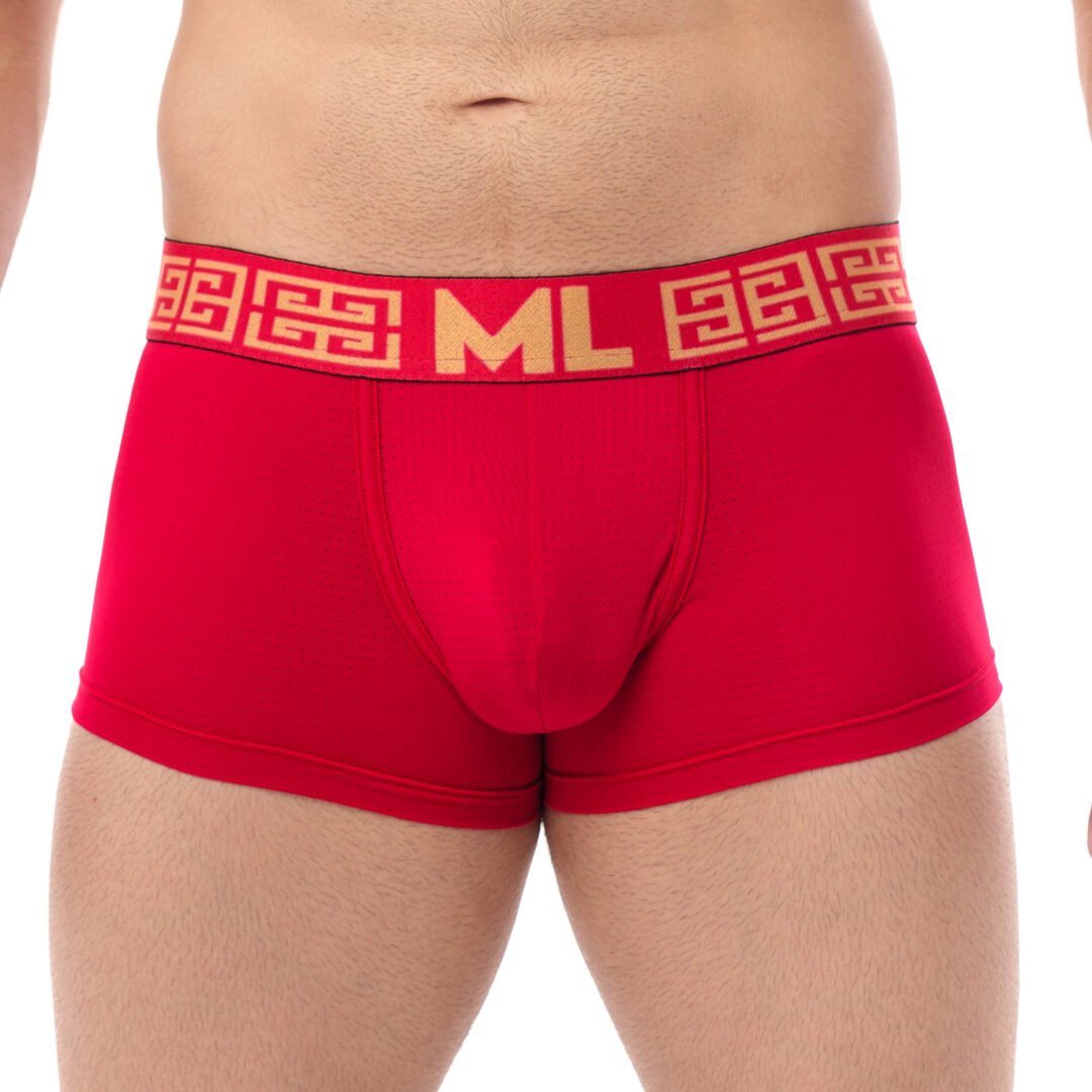 Boxer Mens Look Grecas Rojo