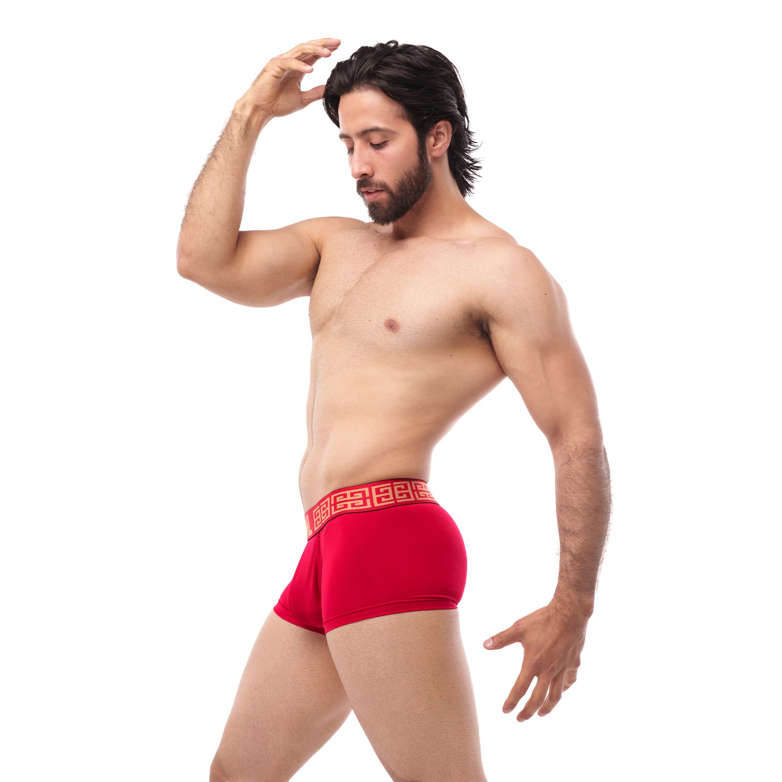 Boxer Mens Look Grecas Rojo - Image 4