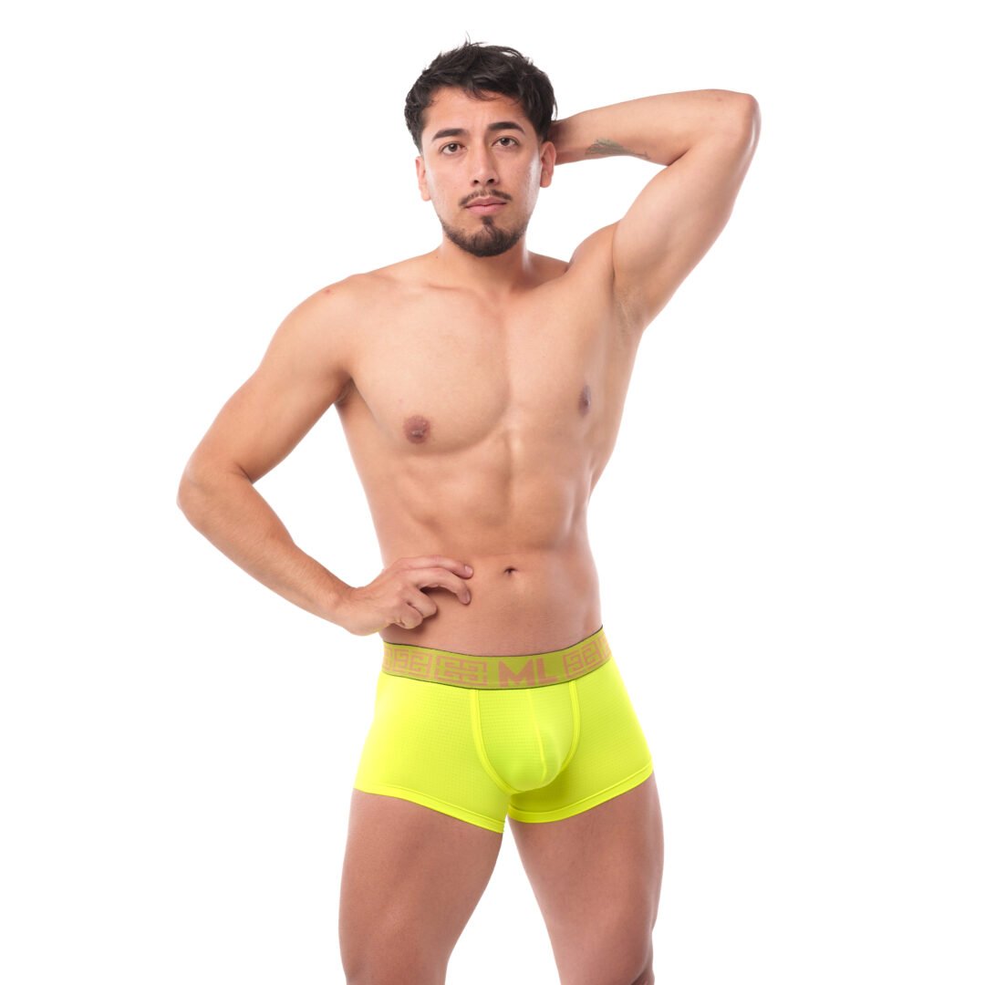 Boxer Mens Look Grecas Verde Neón