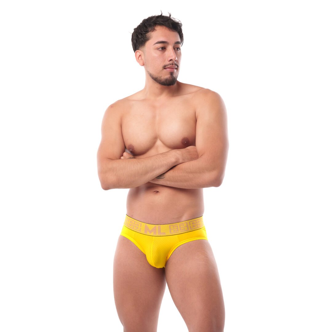 Brief Mens Look Grecas Amarillo