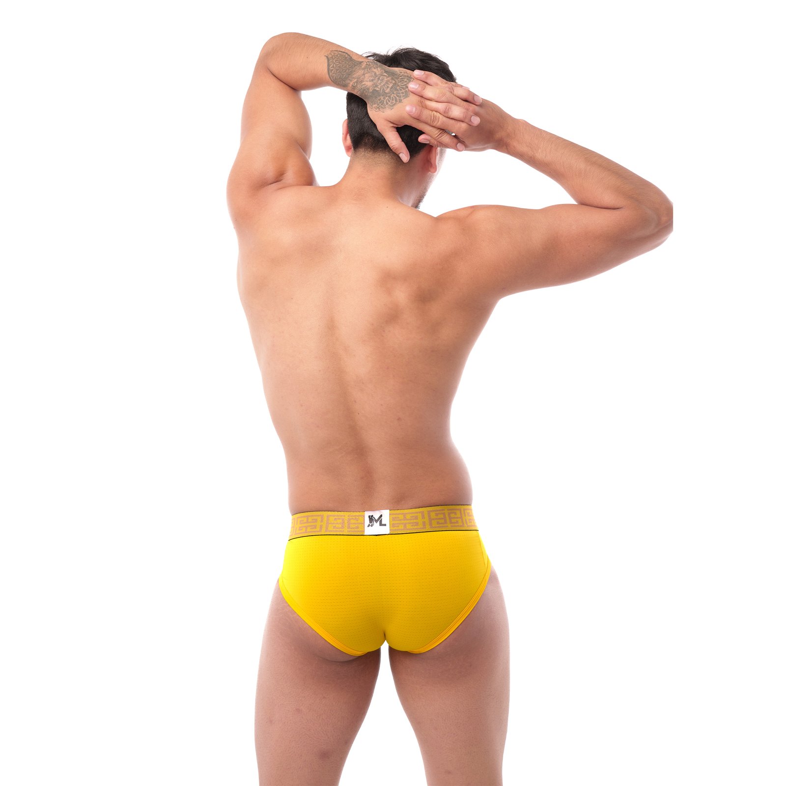 Brief Mens Look Grecas Amarillo - Image 3