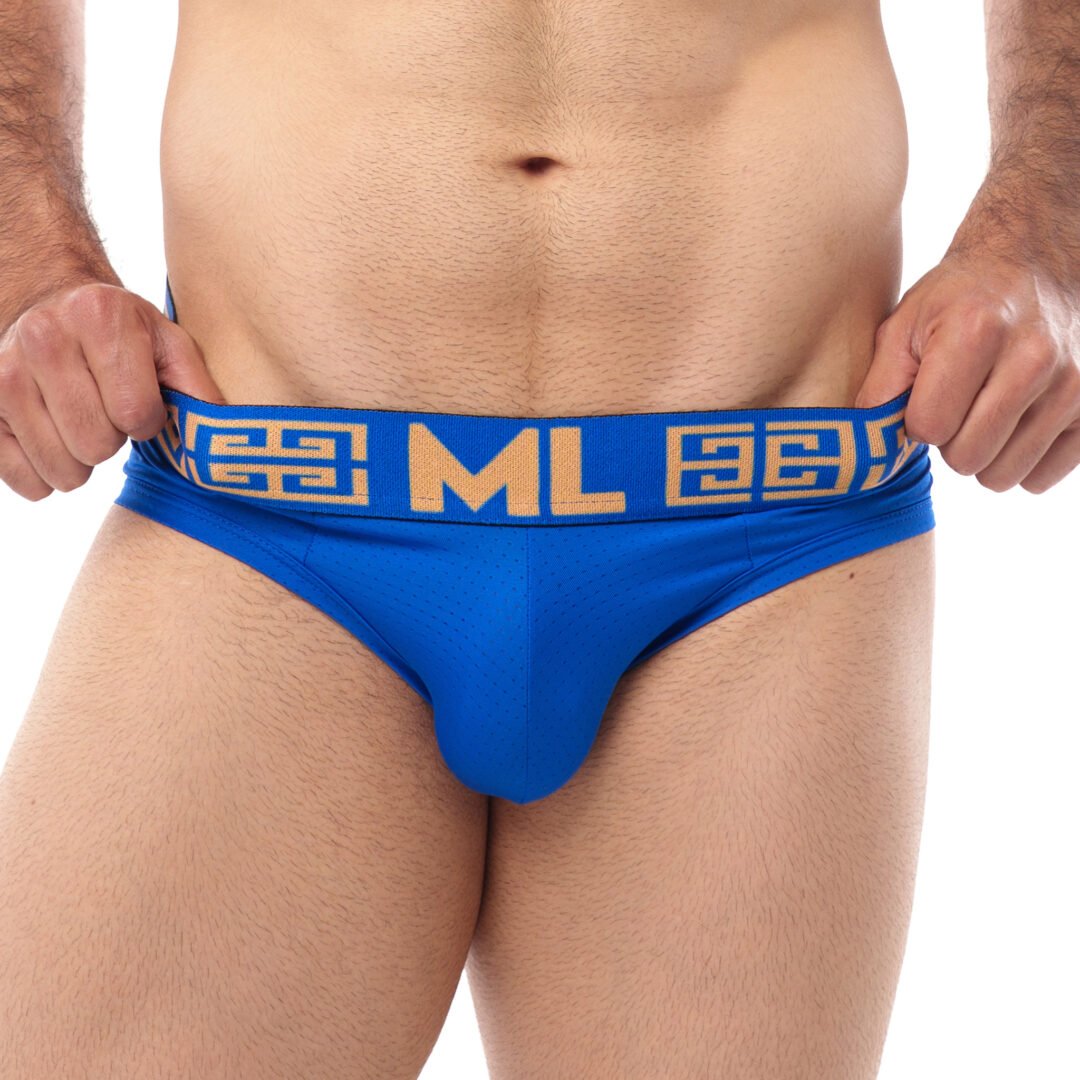 Brief Mens Look Grecas Azul Rey