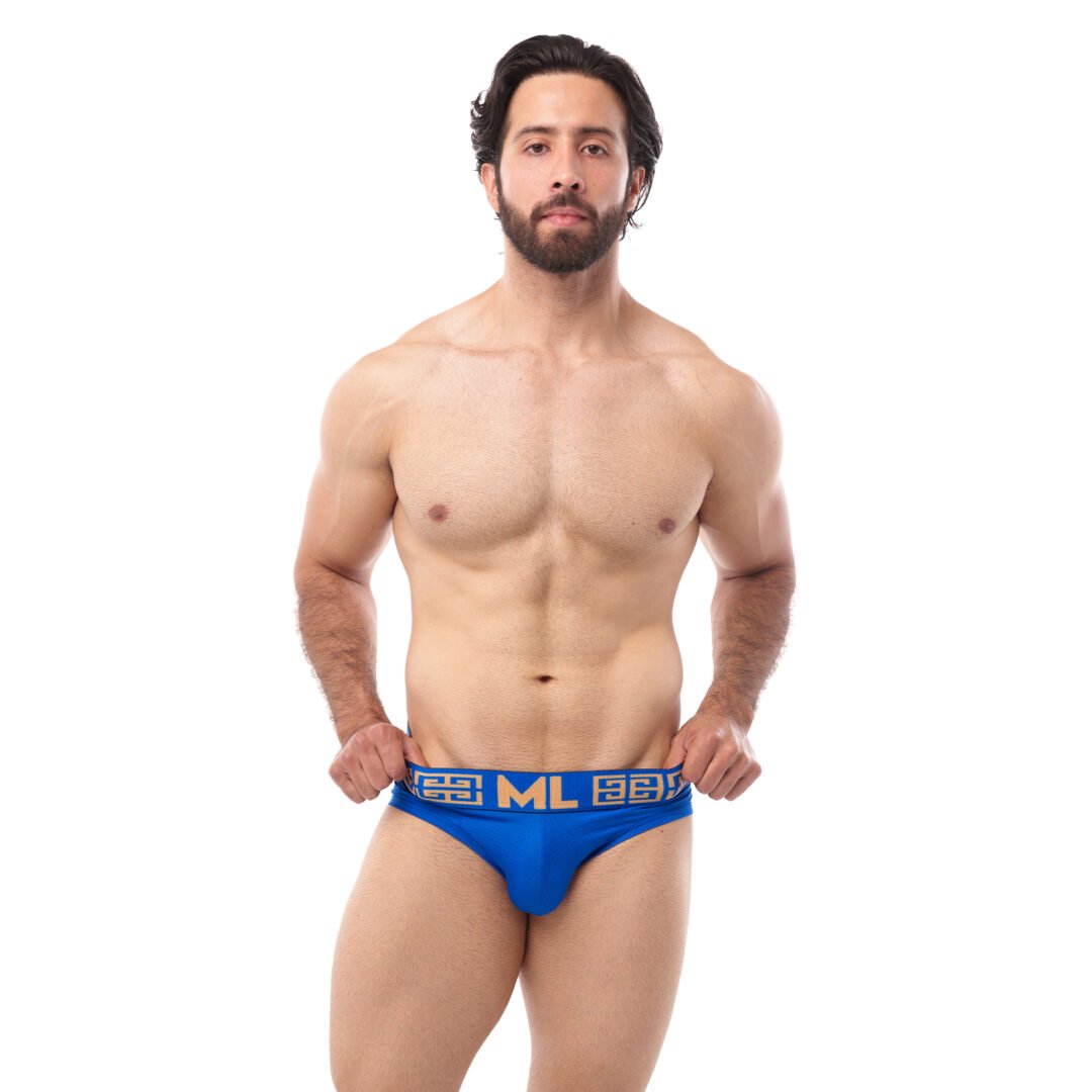 Brief Mens Look Grecas Azul Rey