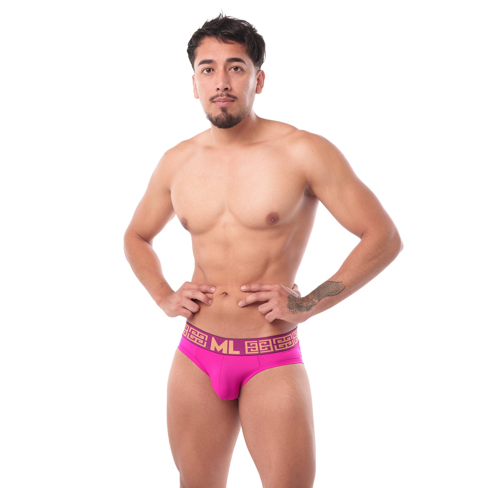 Brief Mens Look Grecas Rosa - Image 2