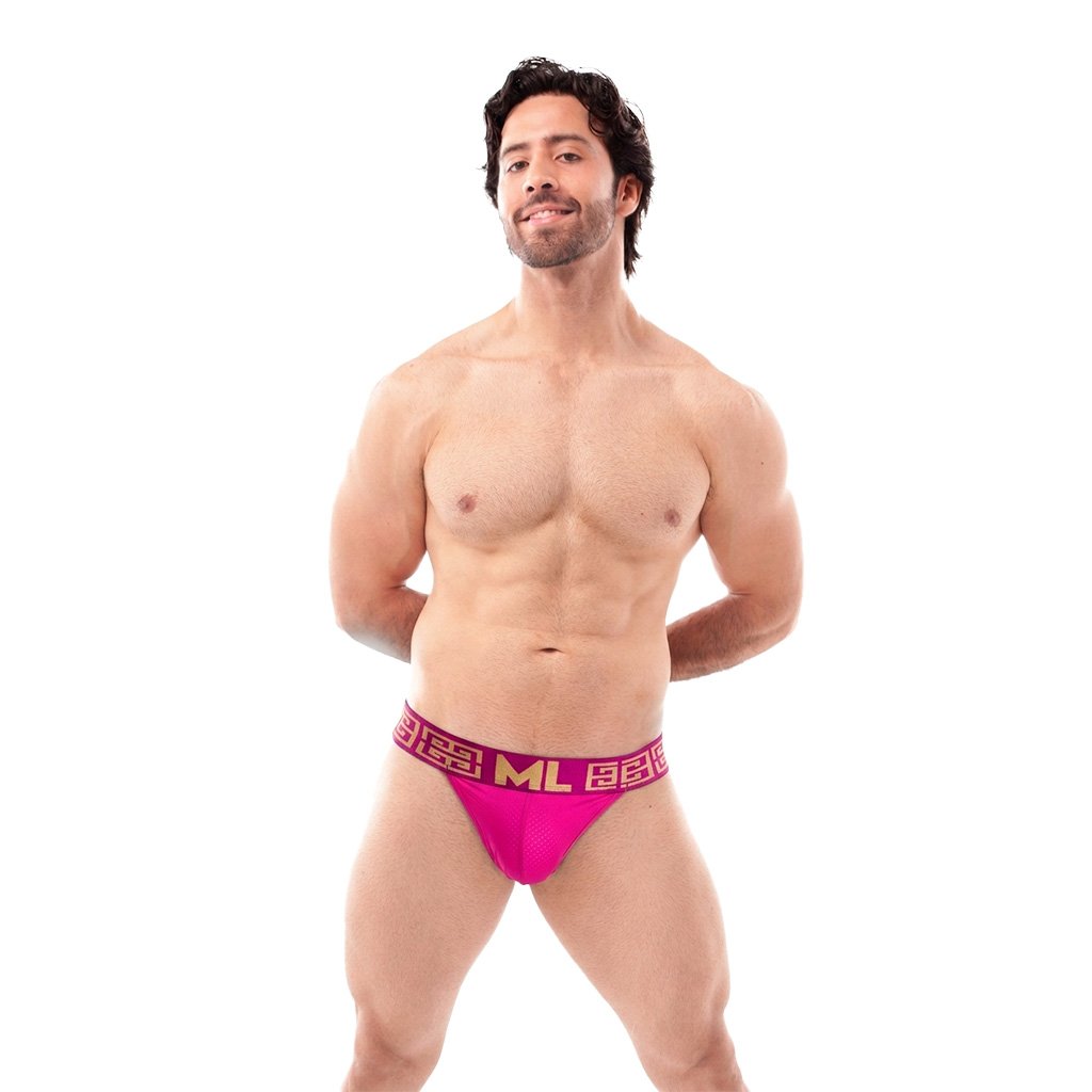 Brief Bikini Mens Look Grecas Rosa - Image 4