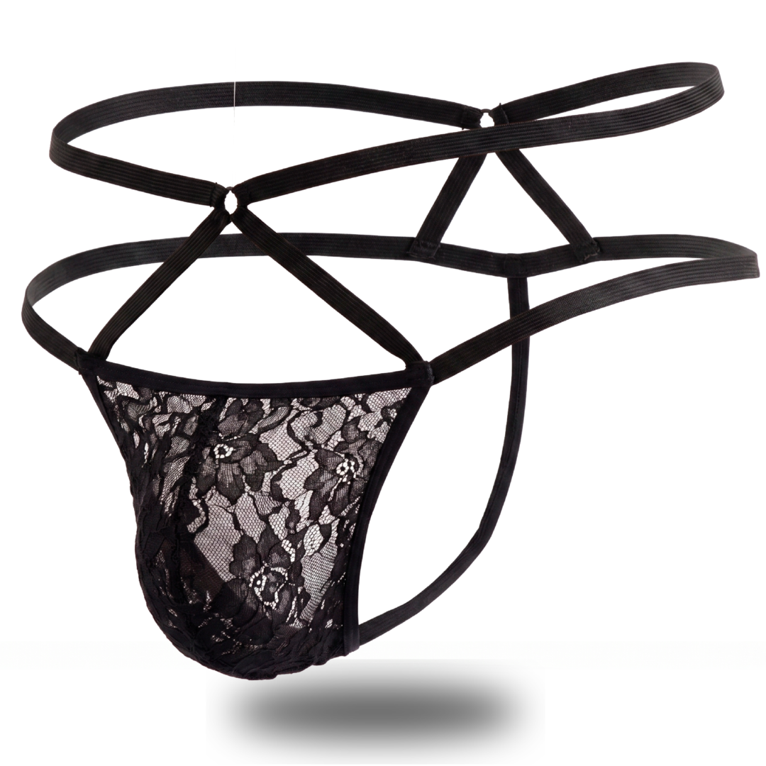 Tanga Lenceria Encaje Cintura Alta